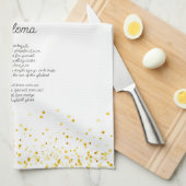 Watercolor Paloma Custom Drink Recipe Geschirrtuch (Viertel Falte)