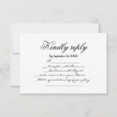 Watercolor Pampas Grass Wedding Song Request RSVP Karte (Rückseite)