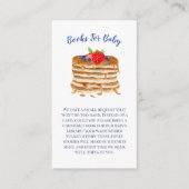 Watercolor Pancake Blue Gingham Baby Showbücher Begleitkarte (Vorderseite)