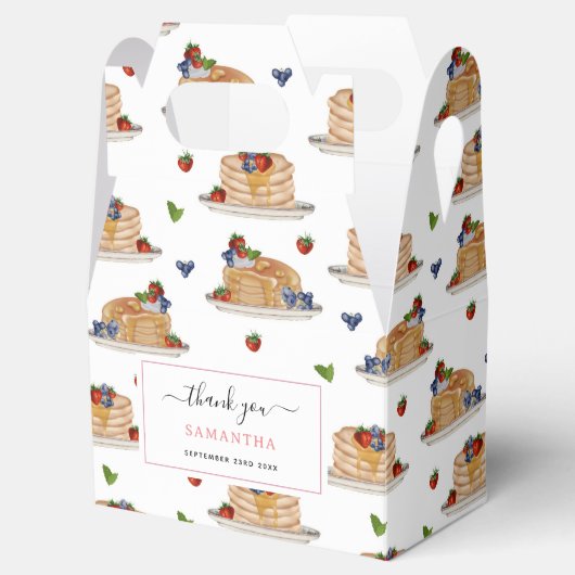 Watercolor Pancakes Berries Breakfast Brunch Geschenkschachtel (Geöffnet)