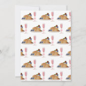 Watercolor Pancakes Berries Brunch Baby Shower Einladung (Rückseite)