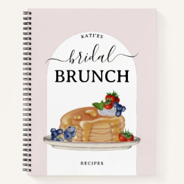 Watercolor Pancakes Bridal Shower Brunch Recipe Notizblock