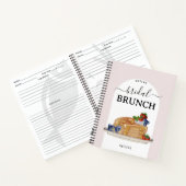 Watercolor Pancakes Bridal Shower Brunch Recipe Notizblock (Innenseite)
