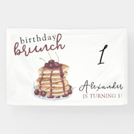 Watercolor Pancakes Geburtstagsparty Banner