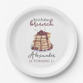 Watercolor Pancakes Geburtstagsparty Pappteller