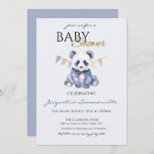 Watercolor Panda bear Baby Shower Einladung (Vorne/Hinten)