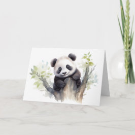 Watercolor Panda Bear Geburtstag Karte