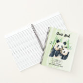 Watercolor Panda Bears Babydusche Gästebuch Notizblock (Innenseite)