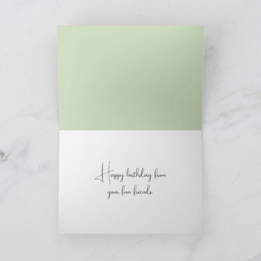 Watercolor Panda Bears Birthday Karte (Innenseite)