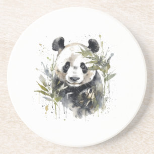 Watercolor-Panda-Garten Getränkeuntersetzer