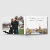 Watercolor Paris Frankreich Hochzeit Foto Gästebuch (Voll)