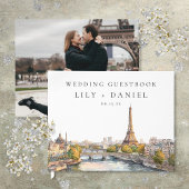 Watercolor Paris Frankreich Hochzeit Foto Gästebuch