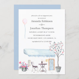 Watercolor Paris thematische Engagement Partei ein Einladung