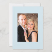 Watercolor Paris Wedding Foto Einladung (Rückseite)