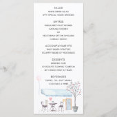 Watercolor Paris Wedding Menu Menükarte (Vorderseite)