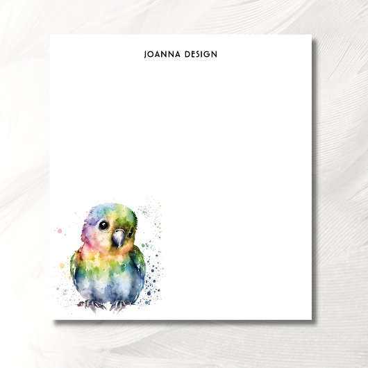 Watercolor Parrot Sophisticated Notepad Notizblock