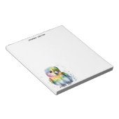 Watercolor Parrot Sophisticated Notepad Notizblock (angewinkelt)
