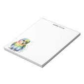 Watercolor Parrot Sophisticated Notepad Notizblock (Rotiert)