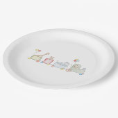 Watercolor Party Animals Pappteller (Schrägansicht)