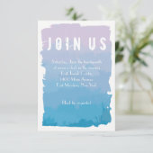 WATERCOLOR PASSION Bat Mitzvah Einladung (Stehend Vorderseite)