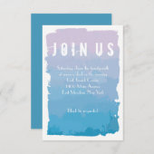 WATERCOLOR PASSION Bat Mitzvah Einladung (Vorne/Hinten)