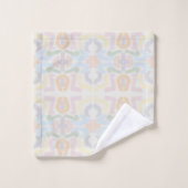 Watercolor Pastel Brushstrokes On Cloud White Badhandtuch Set (Waschlappen)