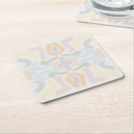 Watercolor Pastel Brushstrokes On Cloud White Rechteckiger Pappuntersetzer