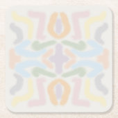 Watercolor Pastel Brushstrokes On Cloud White Rechteckiger Pappuntersetzer (Vorderseite)