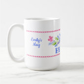 Watercolor Pastel Floral BE KIND Kaffeetasse (Links)