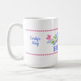 Watercolor Pastel Floral BE KIND Kaffeetasse