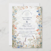 Watercolor Pastel Garden Wedding Einladung (Vorderseite)