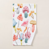 Watercolor Pastel Mushrooms Badhandtuch Set (Handtuch)