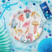  Watercolor Pastel Mushrooms Pappteller (Party)