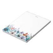 Watercolor Pastel Pink and Blue Peonies Garland Notizblock (Rotiert)