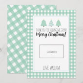 Watercolor Pastel Tree Teacher Weihnachtsgeschenkk Dankeskarte (Vorne/Hinten)