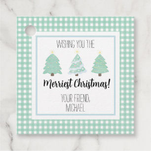 Watercolor Pastel Tree Teacher Weihnachtsgeschenkk Geschenkanhänger