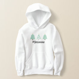 Watercolor Pastel Weihnachtsbaum Hoodie