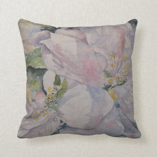 Watercolor-PastellBlume blüht Throw-Kissen Kissen