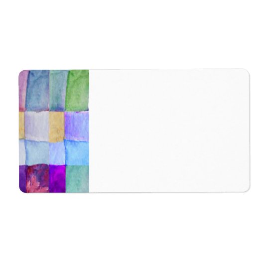 WATERCOLOR PATCHWORT BAUM Bat Mitzvah Label (Vorne)
