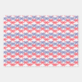Watercolor Patriotic Bows Geschenkpapier Set (Vorderseite 2)