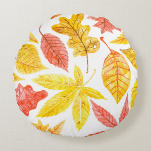 Watercolor pattern made of various colorful autumn rundes kissen