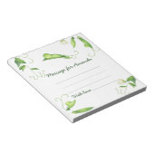 Watercolor Pea birthday time capsule message Notizblock (angewinkelt)