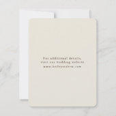 Watercolor Peach & Green Minimal Wedding Save The Date (Rückseite)