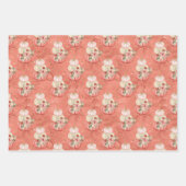 Watercolor Peach Pink Cream Pumpkins Theme Party Geschenkpapier Set (Vorderseite)