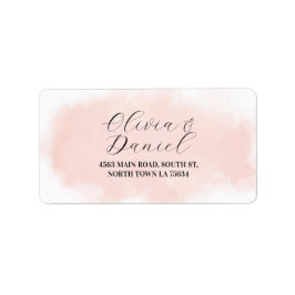 Watercolor Peach Wash Address Labels Hochzeit Adressaufkleber