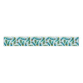 Watercolor Peacock Featers Pattern Ripsband (Vorderseite)