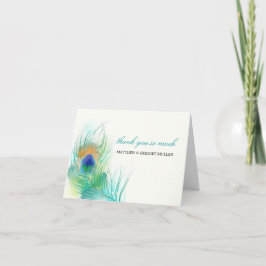 Watercolor Peacock Feather Danke