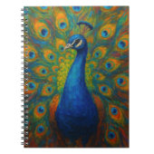 Watercolor Peacock Notizblock (Vorderseite)