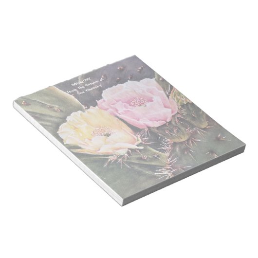 WATERCOLOR PEAR CACTUS NOTIZBLOCK (angewinkelt)