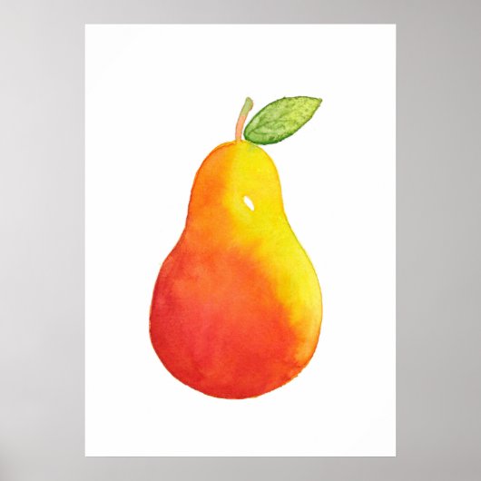 Watercolor Pear Poster (Vorne)